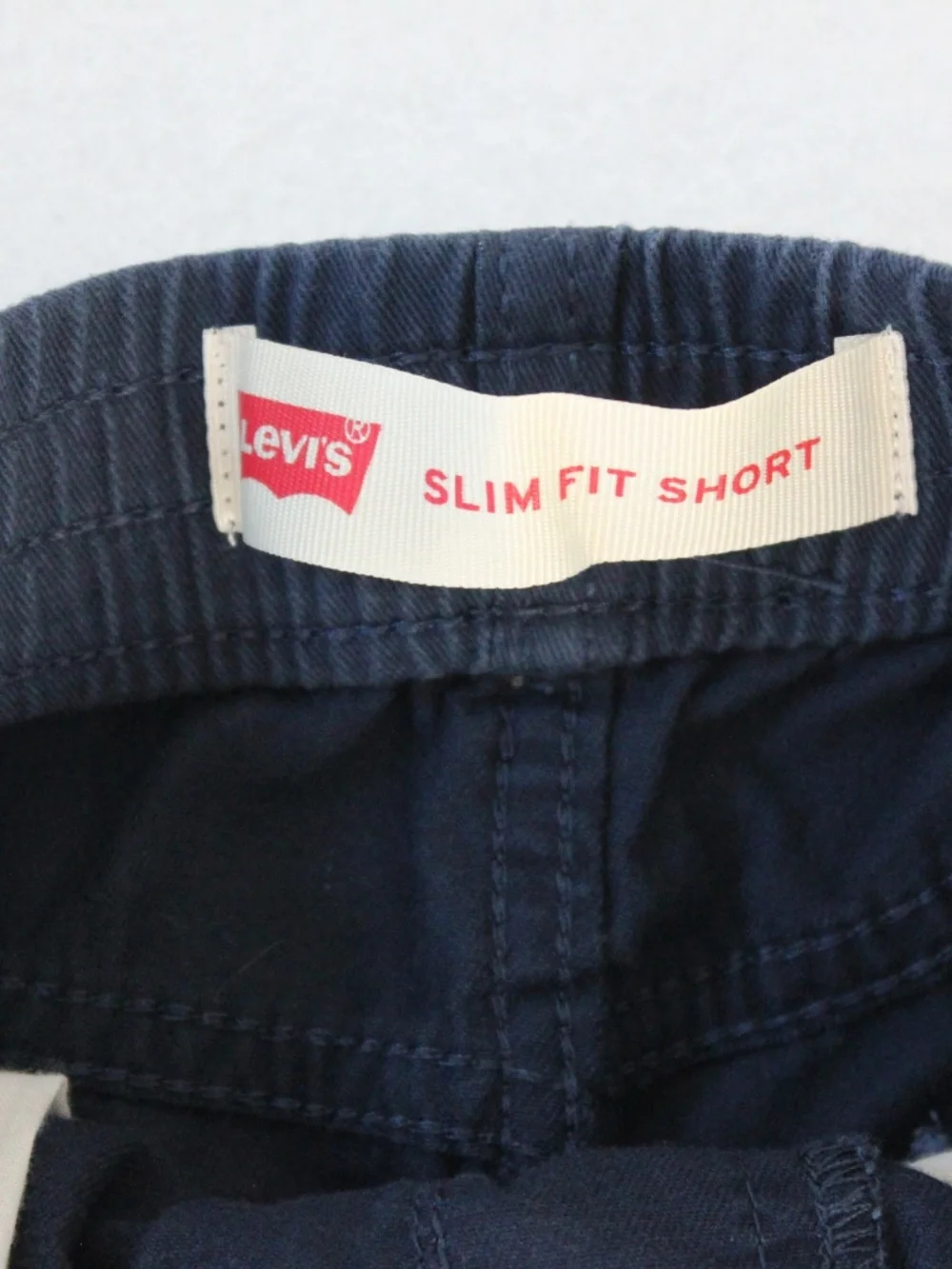 Levi's Navy Elastic Chino Shorts 10/12 Medium Boys